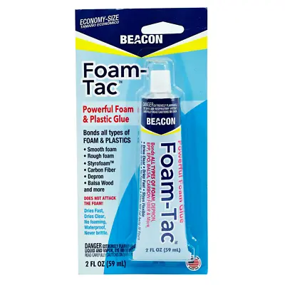 Beacon Foam-Tac 2oz Foam Adhesive Glue - Great For EPP EPO Depron Carbon & Balsa • $25.27