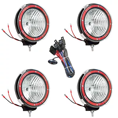 4pcs 7 Inches 4x4 Off Road 6000K 55W Xenon HID Fog Lamp Light Flood + RELAY • $149.90