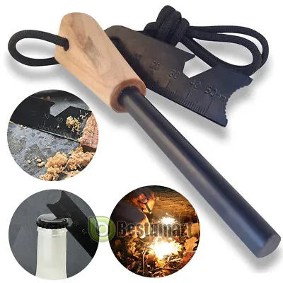 4 X3/4  Huge Ferro Rods Ferrocerium Flint Steel Fire Starters Lighter W/ Handle • $7.95