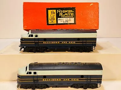 1970s NOS Nickel Plate KMT HO Brass Painted B&O Phase IV F-3 A-A Locomotive Set • $9.99