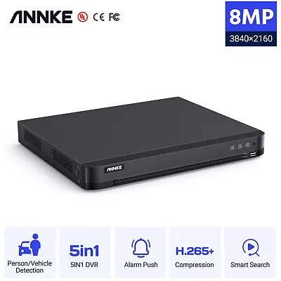 ANNKE 16CH 4K 8MP Video H.265+ DVR CCTV Digital Video Recorder 24/7 Alarm Push • £340.99