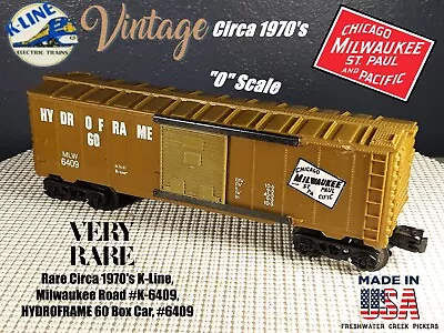 Rare Circa 1970's K-Line Milwaukee Road #K-6409 HYDROFRAME 60 Box Car #6409 • $9.99