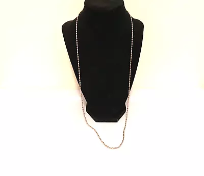 Super LONG 29in Unisex MILOR Italy 925 Sterling Silver Graduated Beads Necklace • $65.55