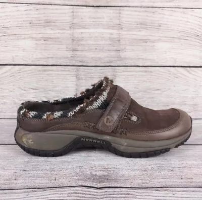 Merrell Womens Encore Scoop J66238 Brown Round Toe Slip On Mule Shoes Size 8 • $29.97