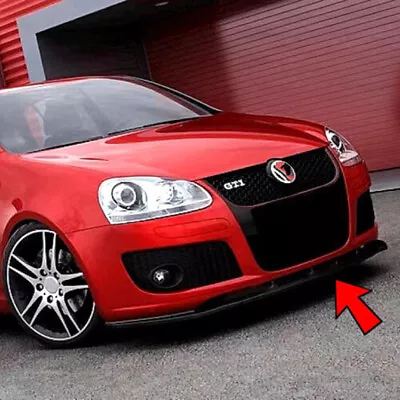 $84.75 • Buy Fit For 2006-2009 VW GTI GLI MK5 Black Front Bumper Spoiler Lip Splitter Kit