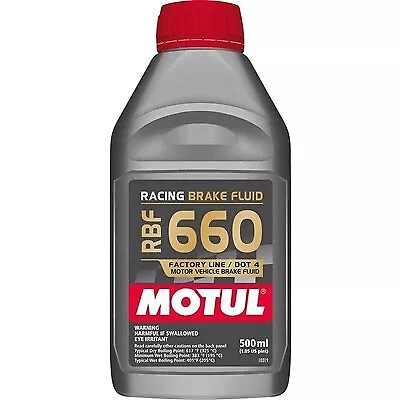 Motul Usa Mtl101667 Brake Fluid 660 Degree 1/2 Liter Brake Fluid RBF 660 Factor • $55.47