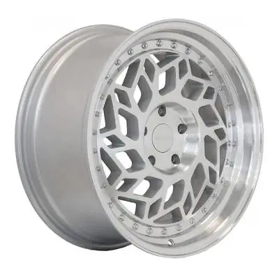 18x8.5 F1R R32 5x112 40 Machine Silver Polish Wheels Rims Set(4) • $920