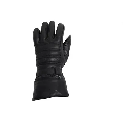 Heavy Leather GAUNTLET Gloves Motorcycle Biker Lined Riding RAIN Cover  • $19.99