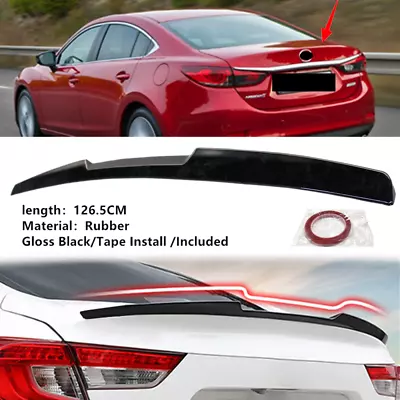 127cm Rubber Blade Style Universal Rear Boot Spoiler Wing For Mazda 6 Sedan • $38.79