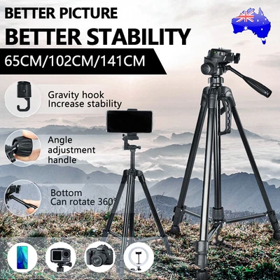 $18.59 • Buy Professional Camera Tripod Stand Mount Phone Holder For IPhone DSLR Travel AU