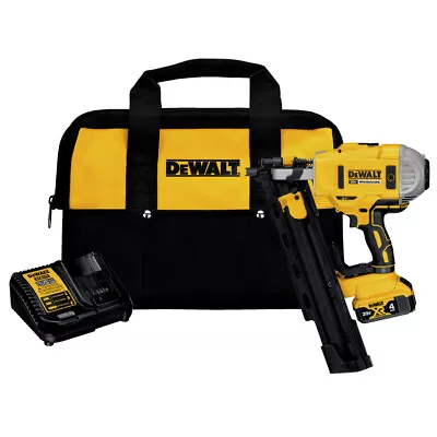 DeWalt 20V MAX 21 Deg Framing Nailer Kit (4 Ah) DCN21PLM1R Certified Refurbished • $342.48