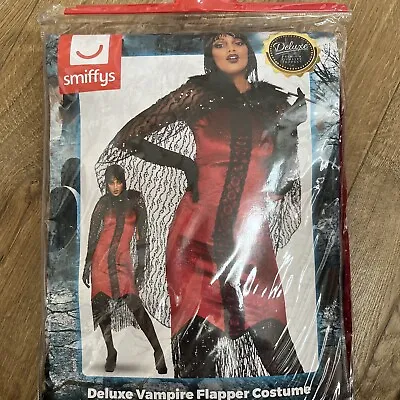 Brand New Ladies Deluxe Vampire Flapper Costume Medium 12-14 • £14.99