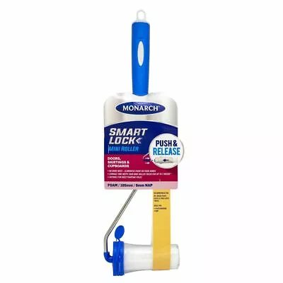 $58.95 • Buy Monarch SmartLock FOAM LONG FRAME MINI PAINT ROLLER 9mm Nap - 100mm Or 160mm