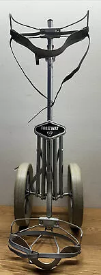 Vtg Foreway S N’ R Golf Bag Push Pull Cart USA EUC  Built Well • $104.99