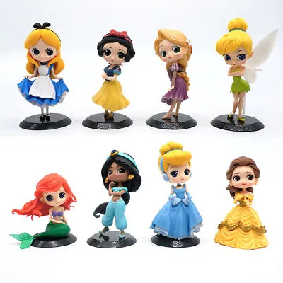 6  Lovely Disney Princess Cute Figure Cake Topper Toy Doll Model Girl Gift • £7.99