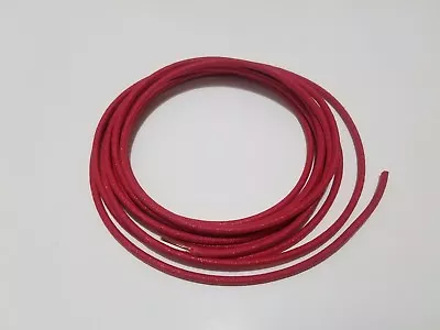 10 Feet Vintage Braided Cloth Covered Primary Wire 16 Gauge 16g Ga Solid Red • $6.99