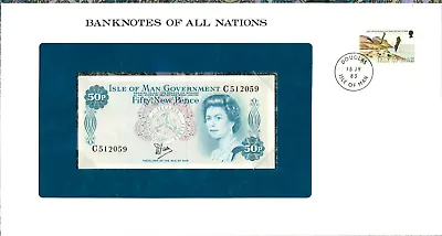 Banknotes Of All Nations Isle Of Man 50 Pence 1979 P-33a UNC C512059 • $23.10