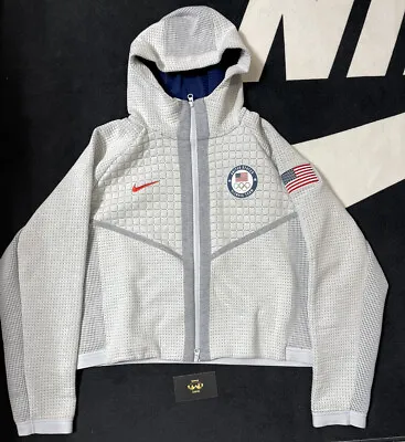 Nike Olympic Team USA Tech Fleece CT2582-043 $155 Zip Hoodie Jacket Wmns Sz XL • $69.99