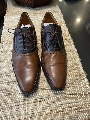 Mezlan Derby Shoes 14 M Two Tone Tan Brown Good Condition Style Allamn • $120