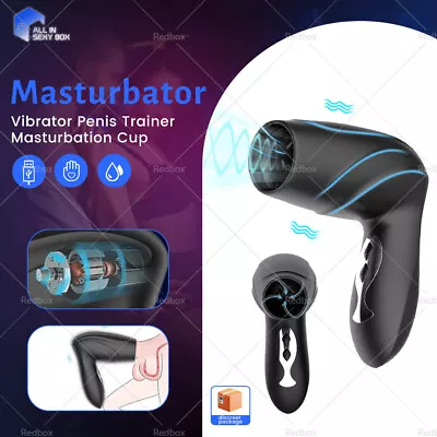 Auto Penis Sucking Masturbator Massager Vibrator Masturbation Cup Mens Sex Toys • $42.95