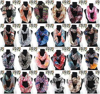 $2.75/pc-30pcs Wholesale  Boho Aztec Tribe Double Loop Infinity Scarf  • $81.68