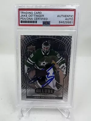 Jake Oettinger Signed 2020-21 Upper Deck Allure RC IP Auto PSA/DNA Dallas Stars • $170.90