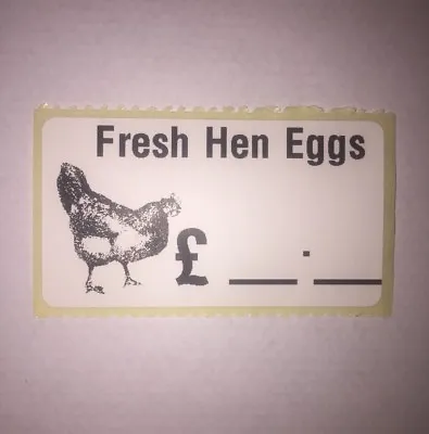 100 X Fresh Hen Eggs Box Stickers Labels Freshly Laid • £2.49