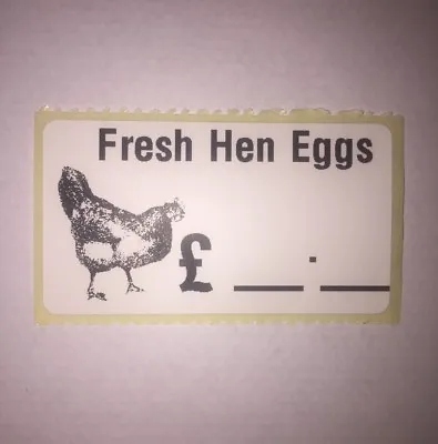 50 X Fresh Hen Eggs Box Stickers Labels Freshly Laid • £1.99