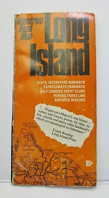 Vintage Hagstrom Road Map Long Island NY New York 61 X16  Fold Out • $14.95