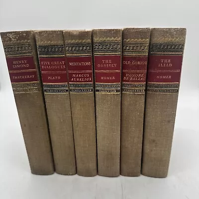 Walter J. Black Classics Club Lot Of 6 HC Books Homer Plato ThackerayAurelius • $29.67