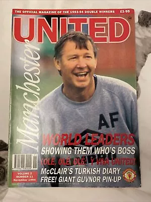 Manchester United The Official Magazine Of The 1993/94 Double Winners Sir Alex  • £2.50