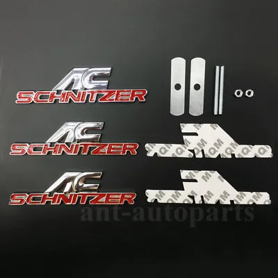 3x Metal AC Schnitzer  Emblem Grille Badge Decal Sticker Auto Trunk Rear • £16.45