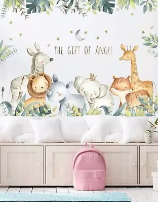 £7.99 • Buy Nursey Sarfari/Animals/Jungle Themed Wall Sticker Kids Wall Decor Wall Art