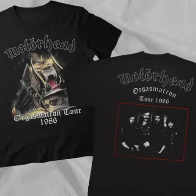 MOTORHEAD Orgasmatron Black Double Sided T-Shirt • $18.79