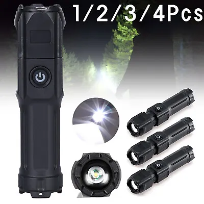 Lot Mini Portable LED Torch Tactical Flashlight USB Rechargeable Handheld Light • $8.45