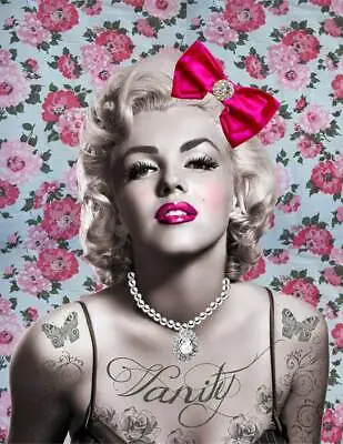 Tattooed Marilyn Monroe Vanity Fine Art Rolled Paper Giclee Print 24x30 Inches • $55.03