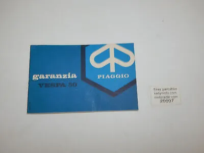 1980's PIAGGIO VESPA 50 WARRANTY BOOK ITALIAN VINTAGE SCOOTER • $14.99