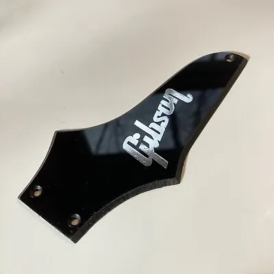 Black Beveled Truss Rod Cover #5 For Epiphone Thunderbird + Chrome Logo Decal • $28.99