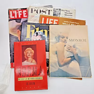 Marilyn Monroe Lot 2 Books 4 Magazines Life Sat Eve Post Film Comment F/GVC • $22.50