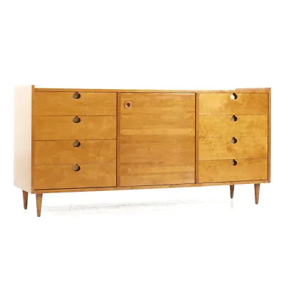 Edmond Spence Mid Century Maple Lowboy Dresser • $4447