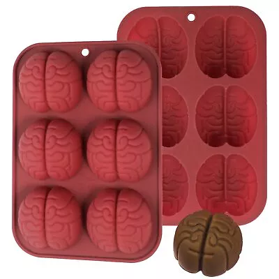 Kamehame Brain Chocolate Molds 2 Pcs Halloween Silicone Brain Cake Candy Cup... • $27.57