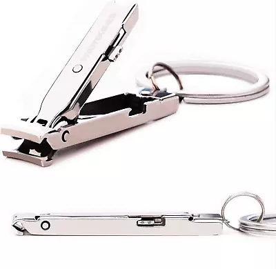 Ultra-Thin Nail Clippers Keychain Mini Foldable Nail Cutter With Key Ring Smal • $12.98