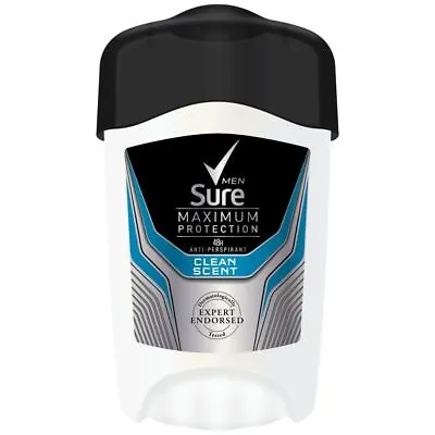 £19.99 • Buy Sure Men Maximum Protection Anti-Perspirant Deodorant Cream, MultiColoured, 45 M