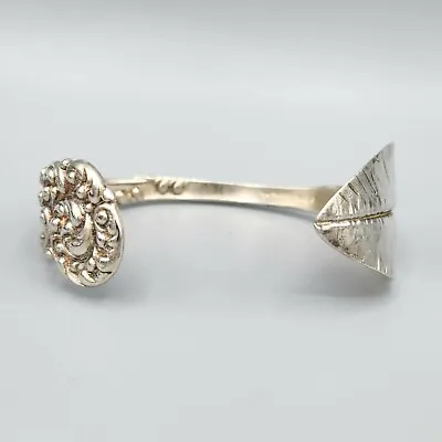 Antique English Sterling Silver Ornate Spoon Cuff  Bracelet 25.9g 7  • $71.17