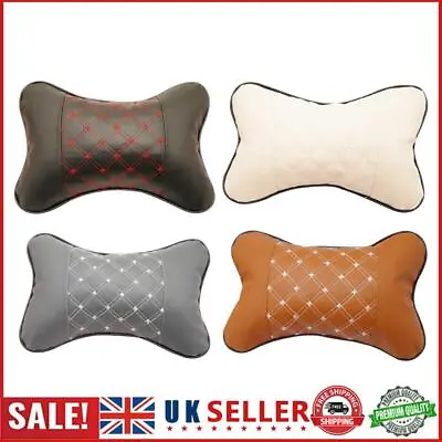 Universal Car Headrest Leather Seat Head Support Cushion Neck Protector Pillows  • £5.28