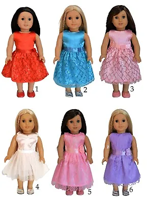 Doll Clothes Dress Party Princess Fit 18  American Girl Dolls Maplelea  • $10.97