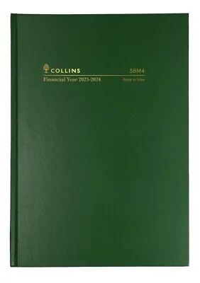 $21.95 • Buy Collins A5 2023/2024 Financial Year Diary Week To View 38M4 P40 - Green