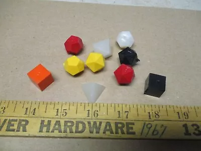 VTG Collectors Lot Polyhedral Dice D&D RPG Gaming D6 D20 D12 Yellow Red Orange • $24.95