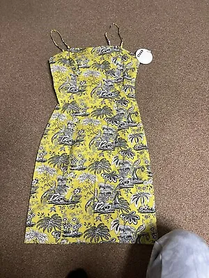 $90 • Buy NWT Staud Basset Paradise Mini Dress Marigold Toile 8 $235