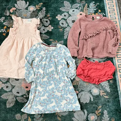 Girl 4T Bundle Mini Boden Unicorn Dress Chenille Sweater Toddler BCBG Girl • $24